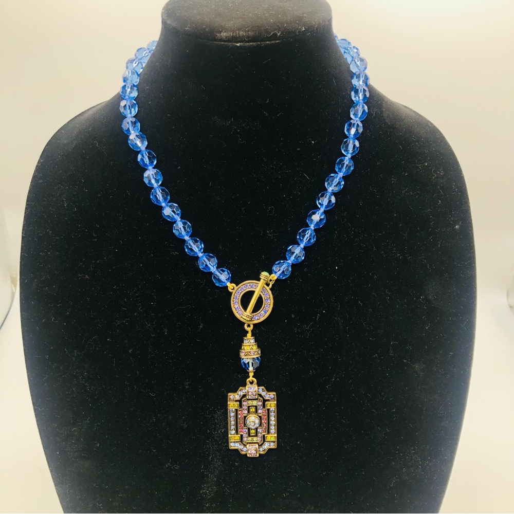 Heidi Daus Swarovski Crystal tassel Necklace